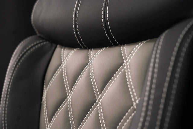 Robinson R44 Custom Leather Interior Seats |Dark Gray/Gray|