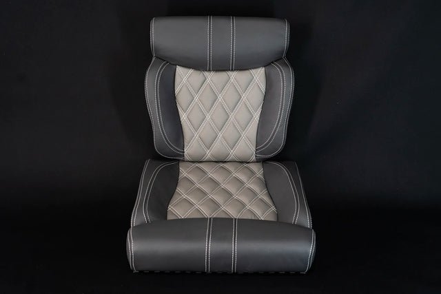 Robinson R44 Custom Leather Interior Seats |Dark Gray/Gray|