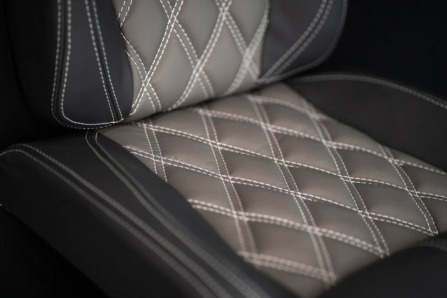 Robinson R44 Custom Leather Interior Seats |Dark Gray/Gray|