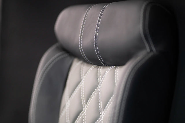 Robinson R44 Custom Leather Interior Seats |Dark Gray/Gray|