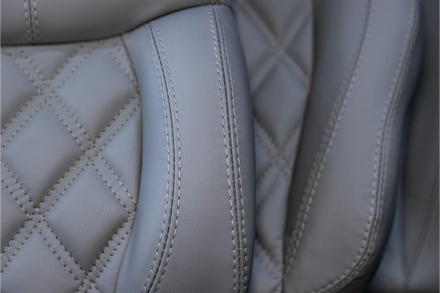 Robinson R44 Custom Stitched Leather Interior Seats | Light Gray |