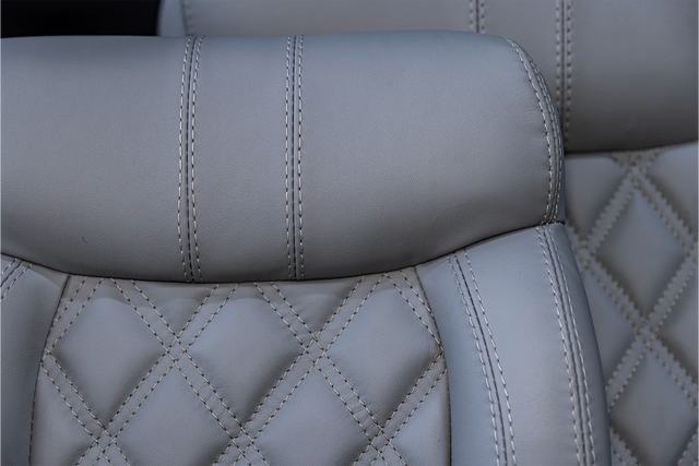 Robinson R44 Custom Stitched Leather Interior Seats | Light Gray |