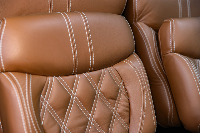 Robinson R44 Custom Stitched Leather Interior Seats | Tan |