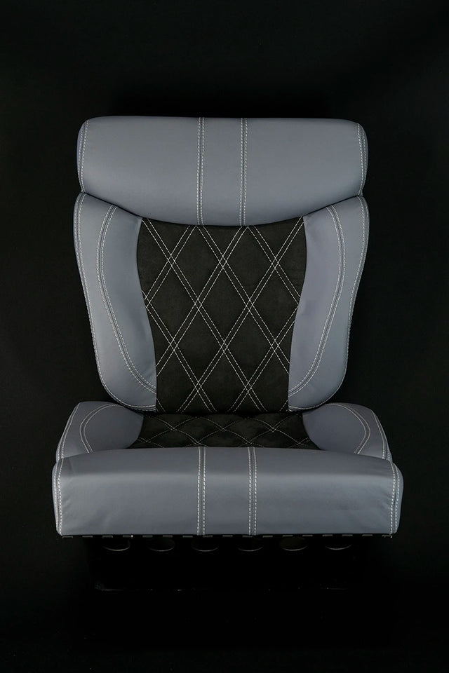 Robinson R66 Custom Leather Interior Seats |Gray/Alcantara Suede|
