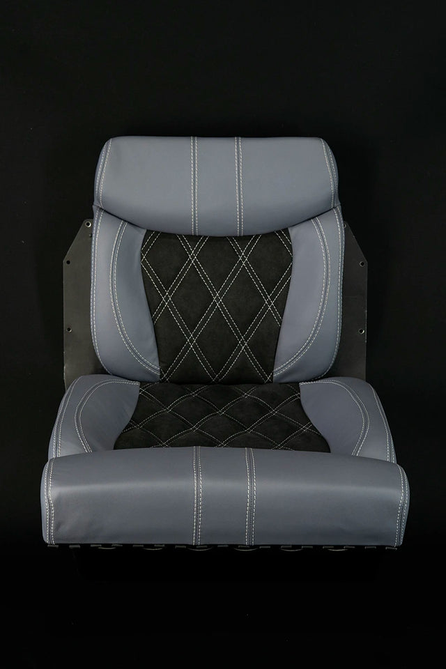 Robinson R66 Custom Leather Interior Seats |Gray/Alcantara Suede|