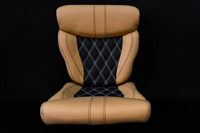 Robinson R44 Custom Stitched Leather Interior Seats |Black/Tan|