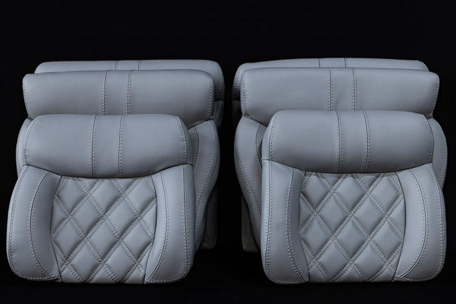 Robinson R44 Custom Stitched Leather Interior Seats | Light Gray |